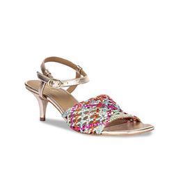 Saint G Women Leather Open Toes Slim Heels Sandals with Buckles-33