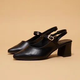 ERIDANI Work Kitten Pumps with Buckles-image-20