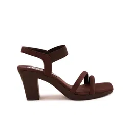 DEAS Two Strap Open Toe Block Heels With Backstrap image 3