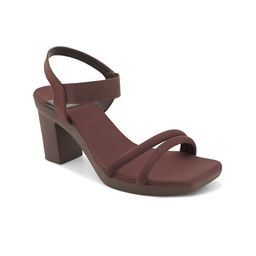 XE Looks Strappy Open Toe Backstrap Block Heels image 3