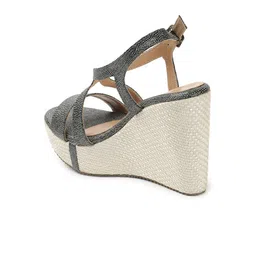 ICONICS Printed Open Toe Wedge Heels image 5