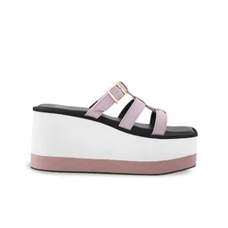 THE WHITE POLE  Platform Heel Sandal With Buckles image 3