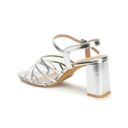 Retro Walk Open Toe Embellished Block Heels image 5
