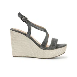 ICONICS Printed Open Toe Wedge Heels image 4