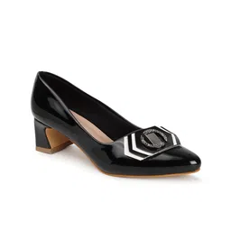 Mast & Harbour Embellished Pointed Toe Block Pumps image 2