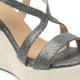 ICONICS Printed Open Toe Wedge Heels image 2
