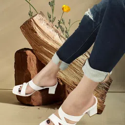 ICONICS Strappy Open Toe Block Heels image 5