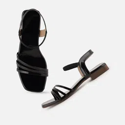 SAPATOS Strappy Open Toe Flats With Backstrap image 3