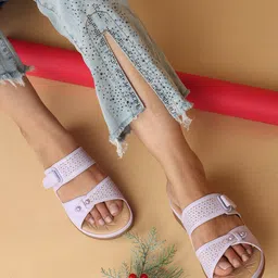 XE Looks Open Toe Flats with Buckles-picture-45