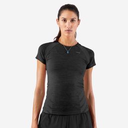 Women's Seamless Running&Trail Running T-Shirt-KIPRUN Run 500 Comfort slim-black-6