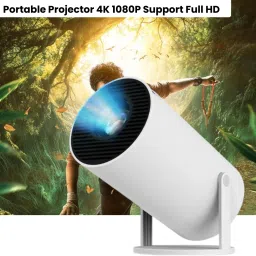 SACRO Smart Projector for Home 4K Support Rotabable Design withApp Netflix,YouTubeY453 (4500 lm / 1 Speaker / Wireless / Remote Controller) Portable Projector-14