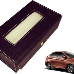 Basic-Black Tissue Box Leatherette-197 Vehicle Tissue Dispenser-image-94