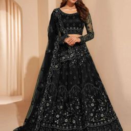 Embroidered Semi Stitched Lehenga Choli-image-77
