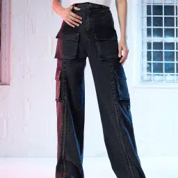 Women Regular Mid Rise Dark Blue Jeans-image-3