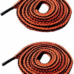 SIA VENDORS 2Pair Oval Shoes laces Athletic Shoe Laces for Sport/Running Shoes Shoe Strings 36 Inch Lengths Orange And Black Mix Color Shoelaces Shoe Lace-image-1