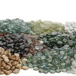Glossy Finish Decorative Shiny Glass Pebbles For Aquarium Vase Filler Home Garden & Outdoor Decoration (Multi Colour, 5 Kg) Polished, Carved Round, Oval Fire Glass Pebbles-image-5