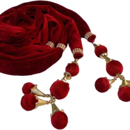 Velvet Self Design, Embellished Maroon Men Dupatta-picture-18