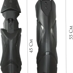 byking Bicycle Front & Rear Mudguard with Night Reflector With Cycler Rear Light(black) Full Length Front & Rear Fender image 2
