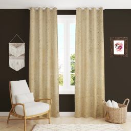 214 cm (7 ft) Velvet Room Darkening Door Curtain (Pack Of 2)-image-58