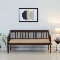 mudramark from pepperfry Kumud Sheesham Wood 3 Seater Sofa In Provincial Teak Finish-picture-28