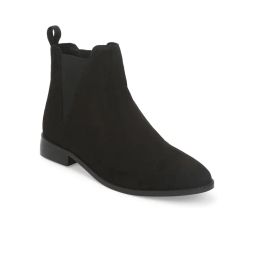 Truffle Collection Black Suede Slip On Low Ankle Boots-picture-25