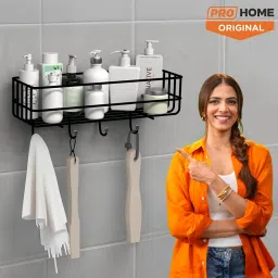 Metal Bathroom Corner Shelf for Wall/Self Adhesive Shelf for Kitchen & Bathroom Stainless Steel Wall Shelf-picture-13