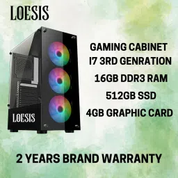 LOESIS Gaming Series Core i7 (16 GB DDR4/512 GB SSD/Windows 11 Home/4 GB DDR3/19 Inch Screen/i7 3rd Genration) with MS Office image 2