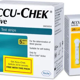 ACCU-CHEK Active 100 (50x2) Strip with Softlix Lancet 25's pack 100 Glucometer Strips-5