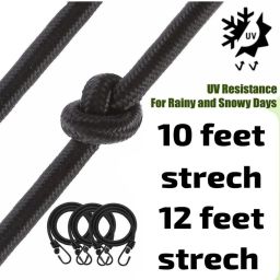 10 FT CLOTHS DRYING ROPES | MULTI COLOUR |BUNGEE CORD | ROPES HOOKES pack of 1 Multicolor-13