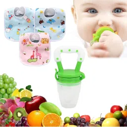 Fast Dry Waterproof Cotton Baby Bib & Fruit Feeder Useful Baby Shower Gift-21