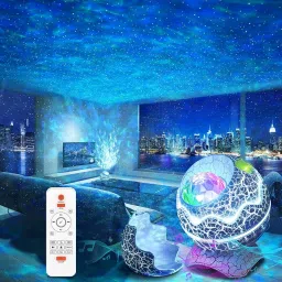 Night Galaxy Projector with Remote Control, White Noise BT Speaker,14 LED Colors Night Lamp-picture-27