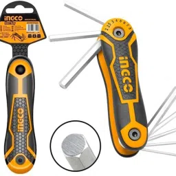 ingco TOOLS MASTER HHK14081 Torque increasing 20% than CrV material Folding Hex Key set Folding Allen Key Set 1.5mm, 2.0mm, 2.5mm, 3.0mm, 4.0mm, 5.0mm, 6.0mm, 8.0mm Folding Allen Key Set image 4