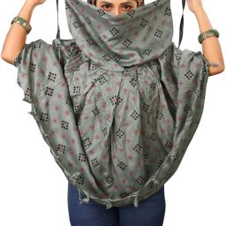 Printed Rayon Women Grey Scarf-image-76