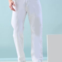 Men Regular Mid Rise White Jeans-image-45