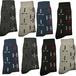 Men Polka Print, Geometric Print Calf Length, Mid-Calf/Crew-16