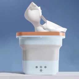 Mini Portable Folding Washing Machine Cloth Washer Spin Dryer Collapsible Bucket Washing Machine Door Hinge-image-18