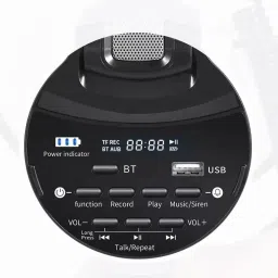 adiohub Megaphone with Siren Bullhorn 50 Watt Bullhorn Speaker with Microphone Outdoor PA System image 2