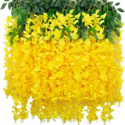 Yellow Westeria Artificial Flower-20