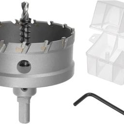80mm TCT Hole Saw, 3-1/8” Cutting Diameter Tungsten Carbide Tipped Hole Cutter Opener Drill Bit, for Stainless Steel Metal Plate Aluminum-image-56