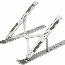 amblic Laptop Holder Stand Aluminium Portable Multi-Angle Adjustable Erogonomic Foldabe Laptop Holder Desktop Stand Mount Desk Stand Holder Compatible with All Laptop's & All BRAND'S Laptop Stand-image-22