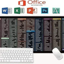 hbstreads English Shortcut Keys Desk pad Large Computer Mouse Mousepad image 4