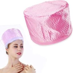hair spa machine for home Women Hair Steamer Cap Dryers Thermal Treatment with Beauty Steamer Nourishing Heating Cap, For Hair, Spa Cap Steamer For Women Assorted Designe (Pack1) Hair Steamer-image-39