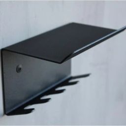 MORDAN and Stylish Wall- Mounted Key Hanger | 17x10x10 +6 Hooks |Black Steel Belt Hanger For Belt-image-49