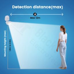 Blackt Electrotech (BT31WH) Automatic PIR Motion Detector Sensor Switch For Auto On-Off Light Motion Sensor Light image 5