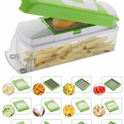 Multi Purpose 12 in 1 Vegetable And Fruit Cutter Greter Slicer Dicer For Kitchen Use Electric Vegetable & Fruit Chopper-1