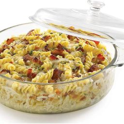 Glass Casserole Deep Round Oven and Microwave Safe Modern For Serving Bowl with Glass Lid 1500 ML (Set of 1) Serve Casserole-11