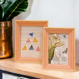 Pink Synthetic Wood (Set of 2) Photoframes by Art Street-picture-26