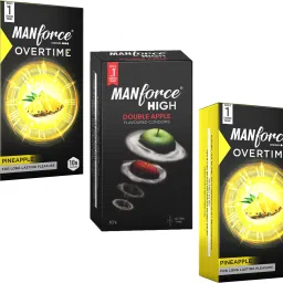 Pineapple, Double Apple And Pineapple Flavoured Dotted Condom-image-85