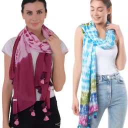 Printed Viscose Women Multicolor, Purple Scarf, Stole, Fancy Scarf-image-35