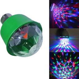 360 Degree Rotating Crystal LED Bulb,LED Light,LED Disco Light for Party,Diwali Single Disco Ball-92